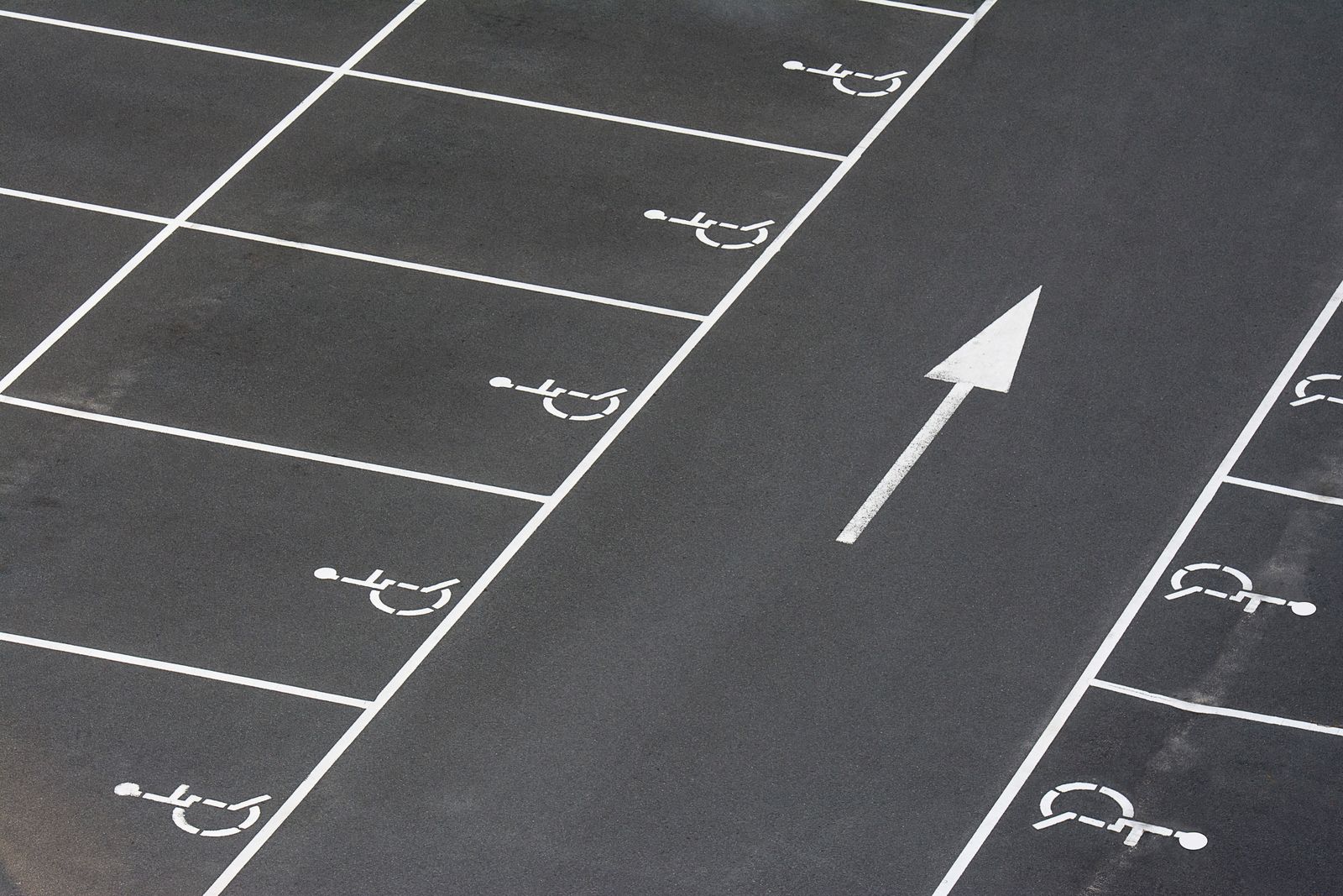 Directional arrow and accessible stall stencils